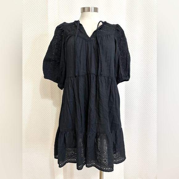 NWT black eyelet dress | Size M - Picture 1 of 4